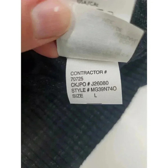 Calvin Klein Jeans Black Flecked Pullover Sweater Men's Size Large - Picture 7 of 10